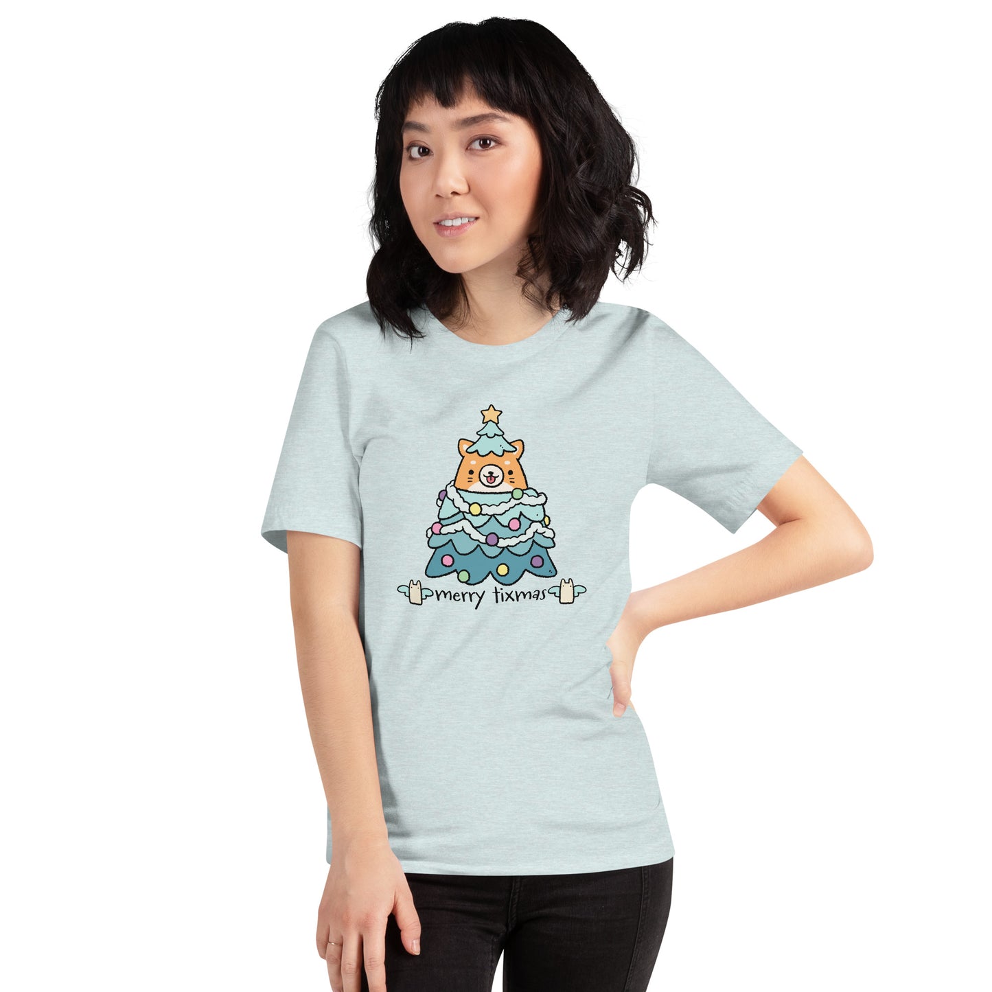Tixee - Merry Tixmas Corgi Twee Unisex t-shirt