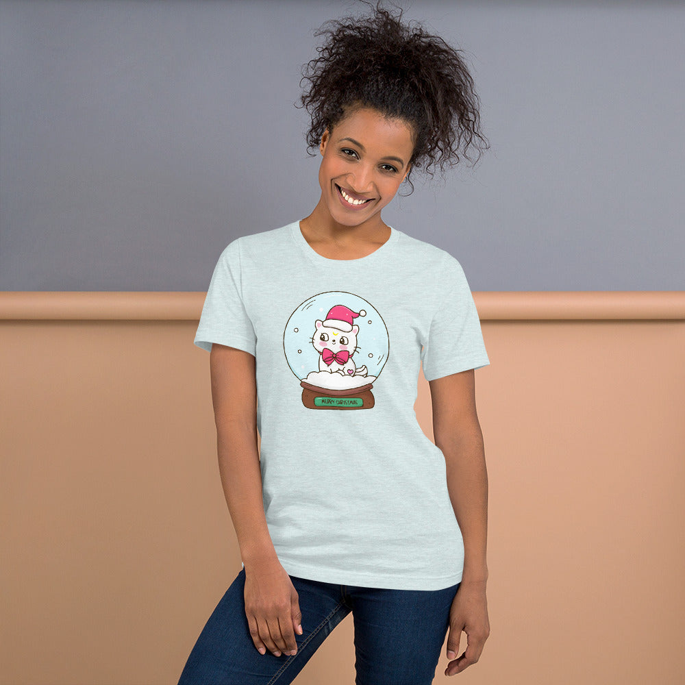 Tixee - Snow globe Merry Christmas Cat Unisex t-shirt