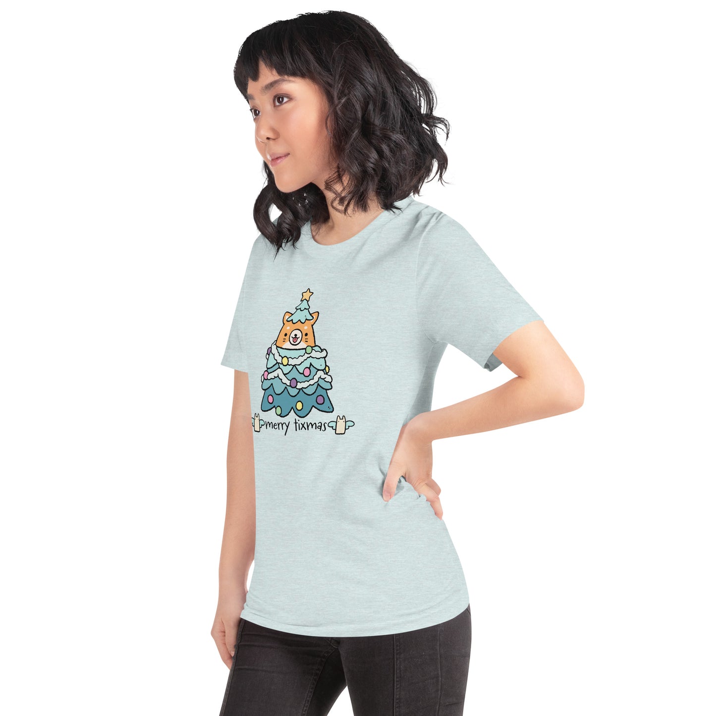 Tixee - Merry Tixmas Corgi Twee Unisex t-shirt