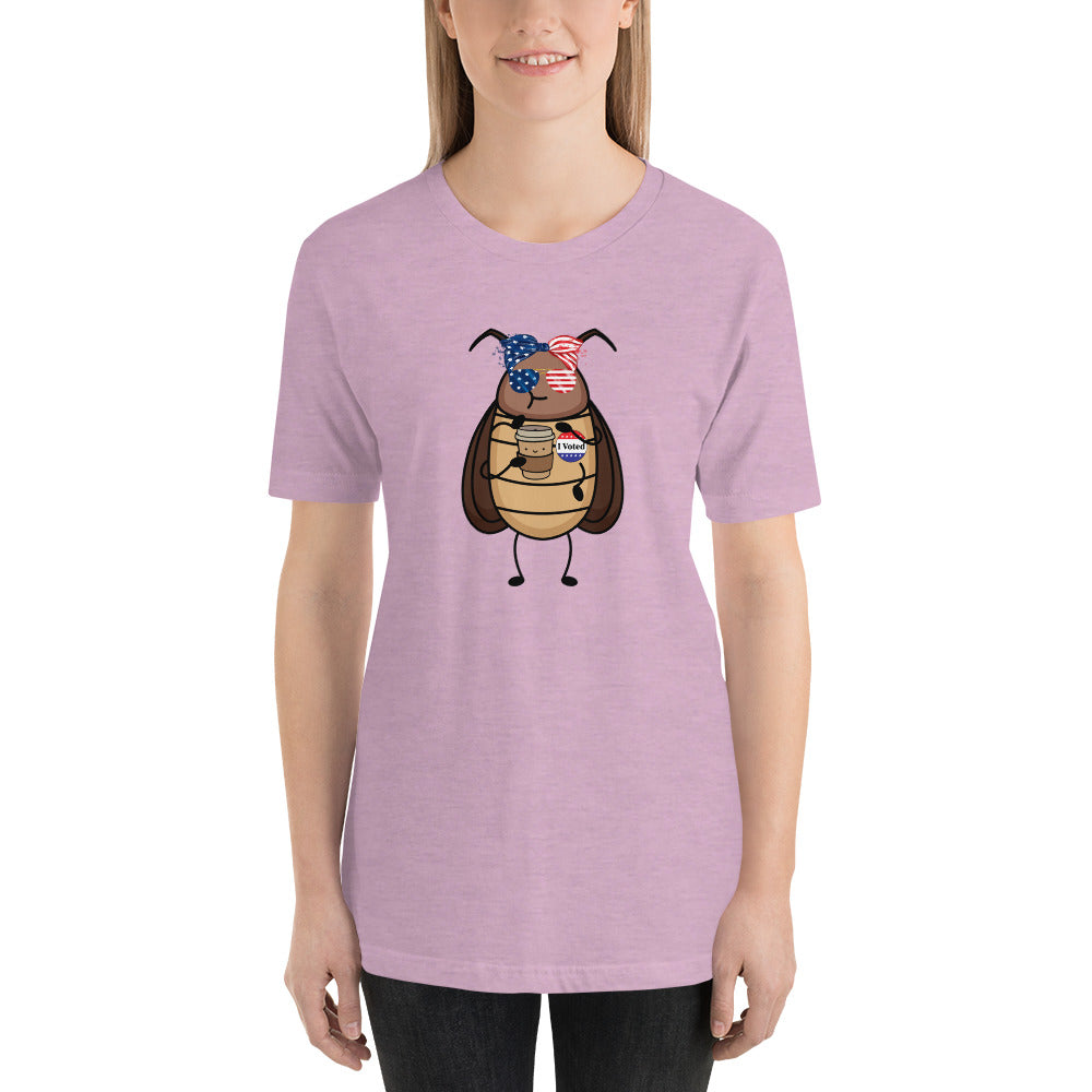 Suburban Cockroach - I Voted Single Bow/Glasses Unisex t-shirt