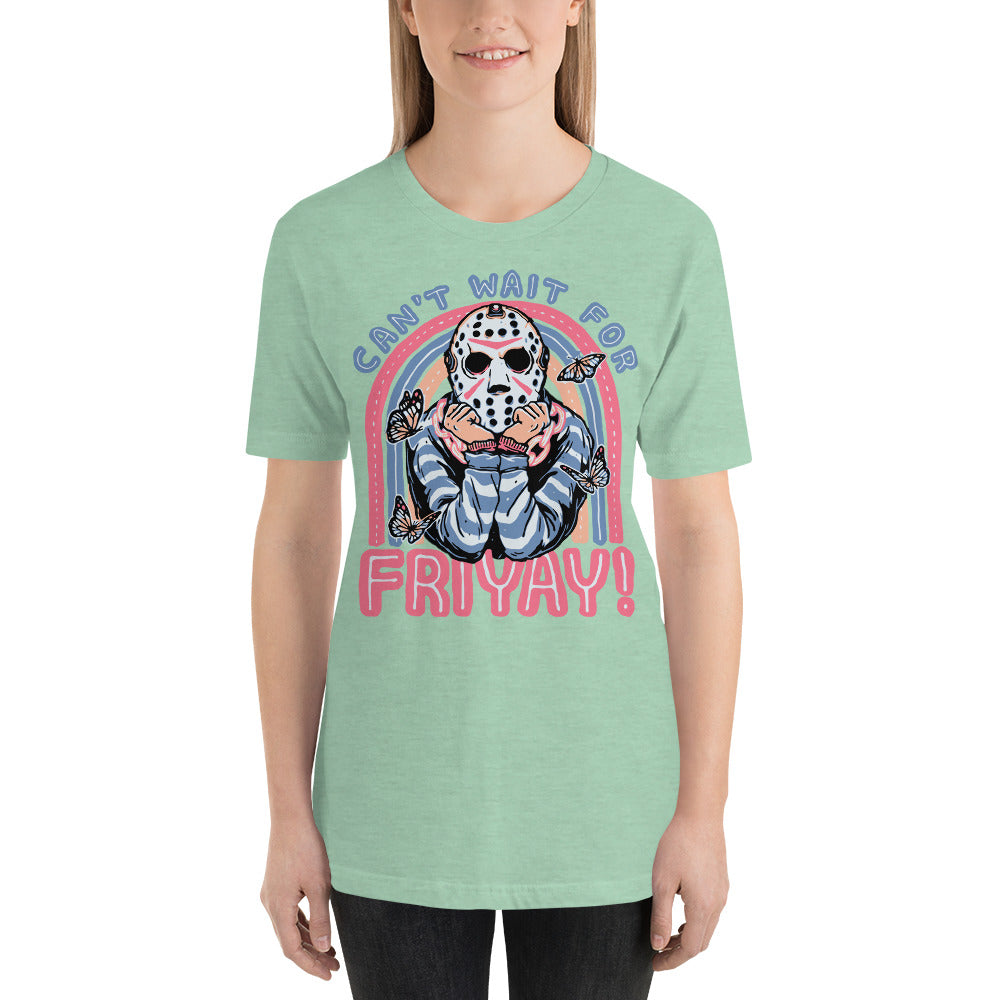 Can't Wait For FRIYAY Cute Halloween Horror Unisex t-shirt