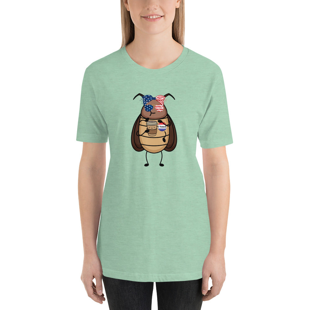 Suburban Cockroach - I Voted Single Bow/Glasses Unisex t-shirt