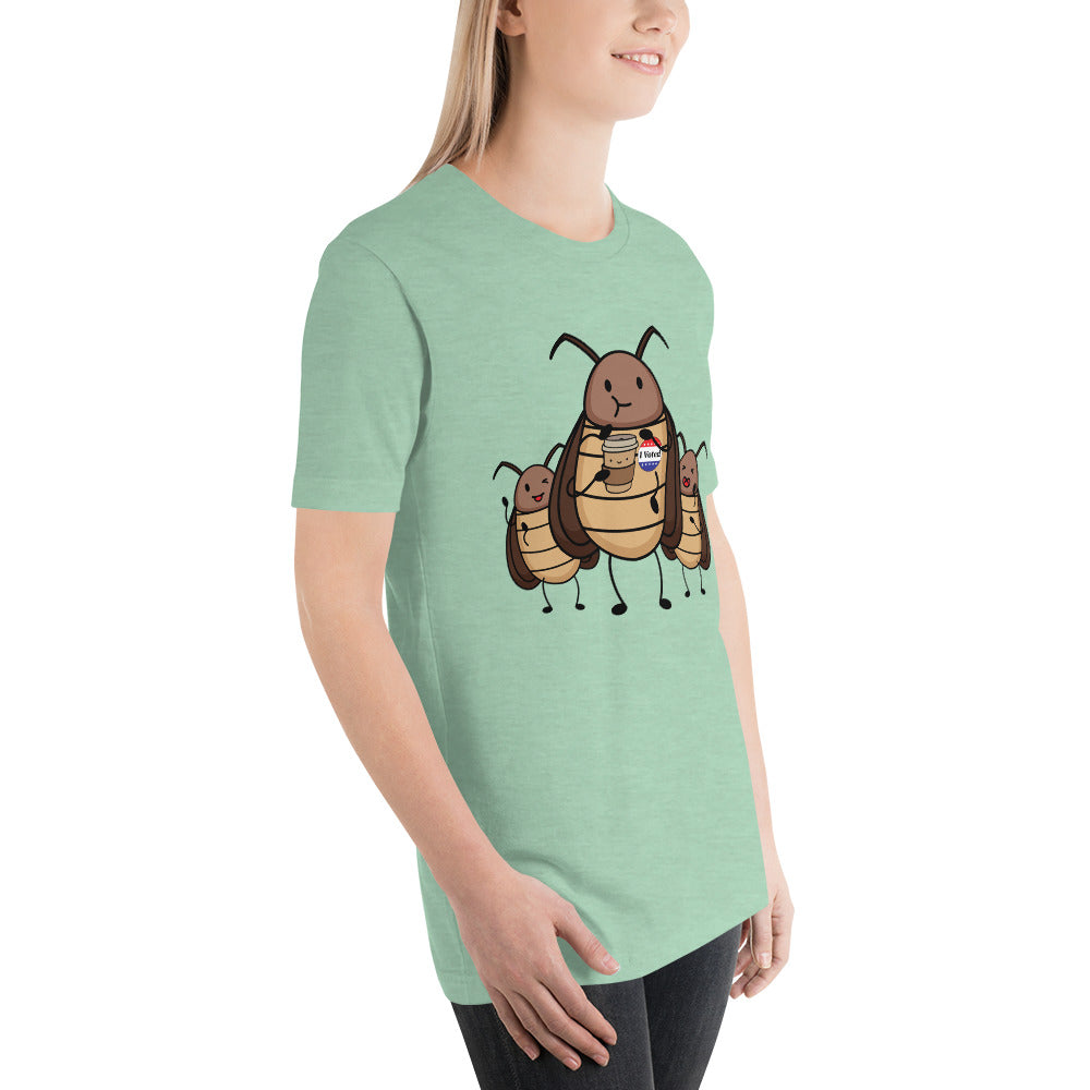 Suburban Cockroach - I Voted! V2 Funny Humor Unisex t-shirt
