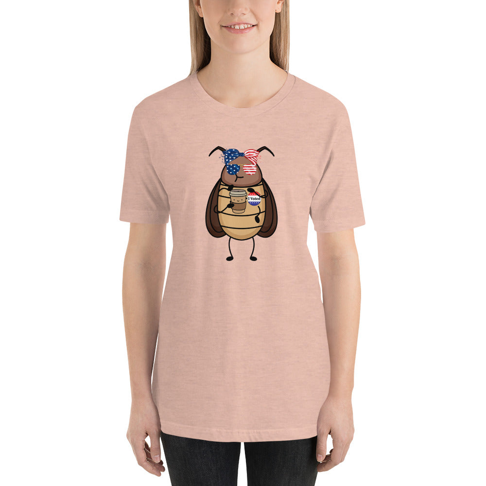 Suburban Cockroach - I Voted Single Bow/Glasses Unisex t-shirt