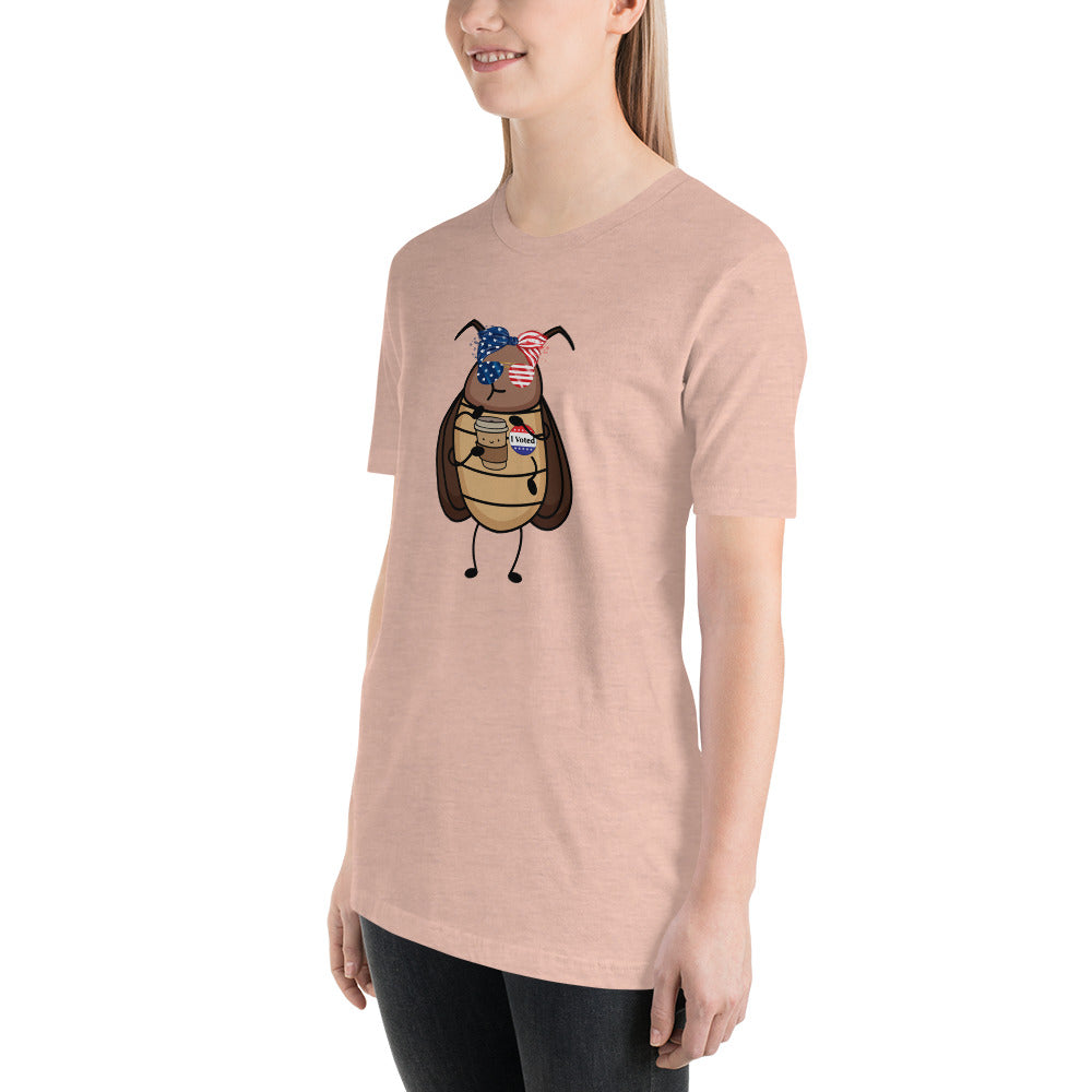 Suburban Cockroach - I Voted Single Bow/Glasses Unisex t-shirt
