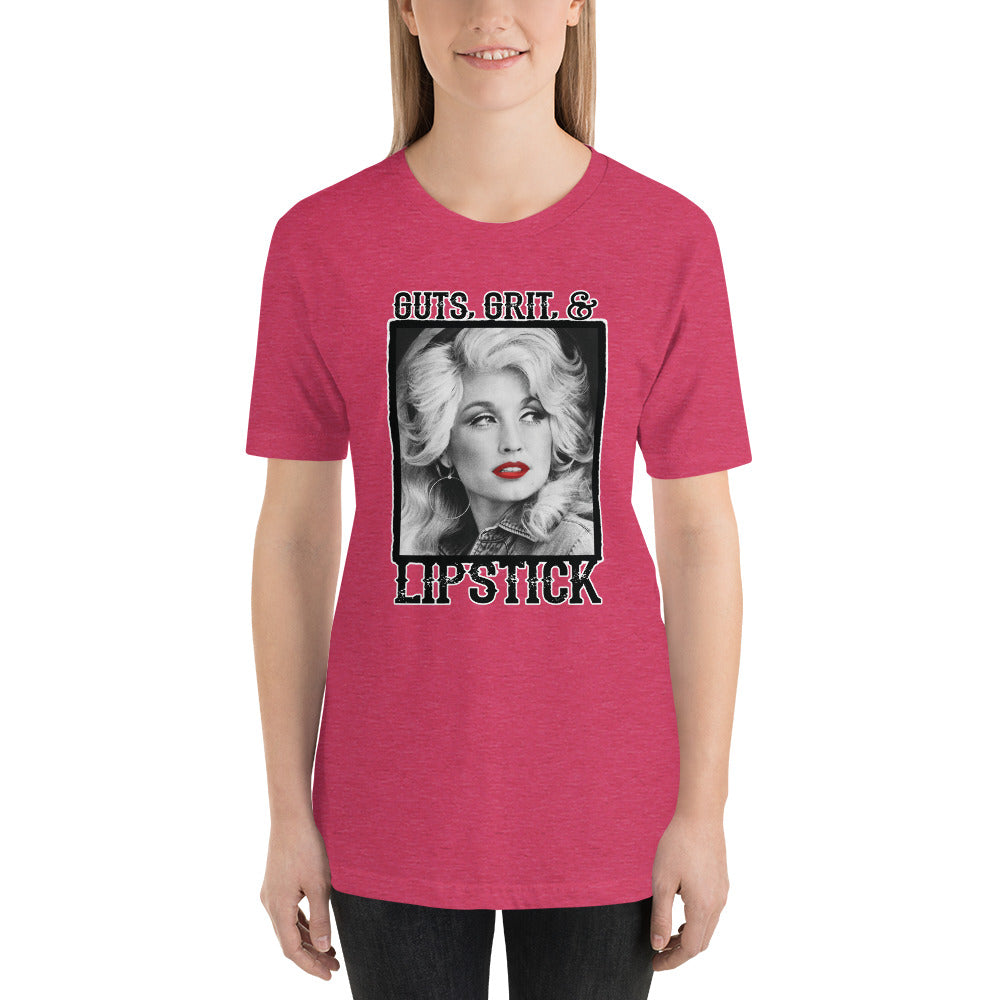 Guts Grit Lipstick Dolly Country Unisex t-shirt