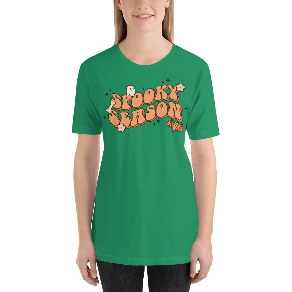 Spooky Season Ghost Bat Halloween Vibes Unisex t-shirt