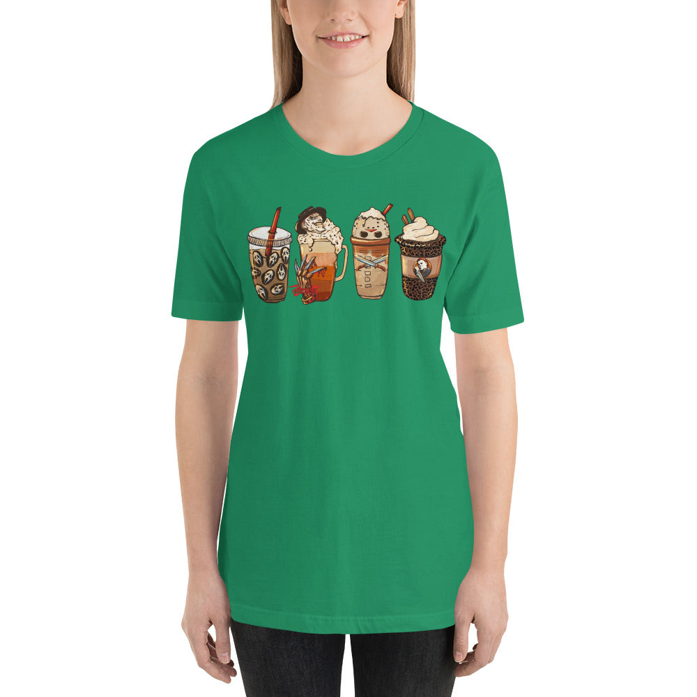 Scary Coffee and Lattes Halloween Unisex t-shirt