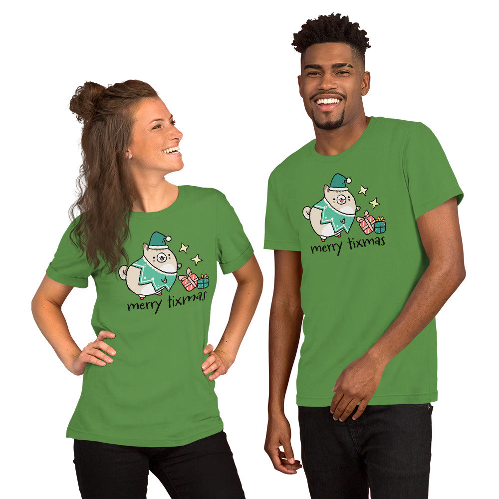 Tixee - Meowy Tixmas Elf Cat Unisex t-shirt