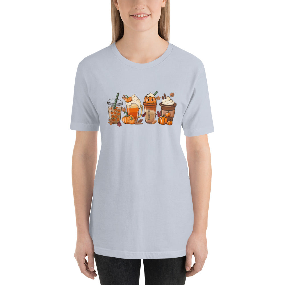 Coffee Latte Drink Cozy Halloween Unisex t-shirt