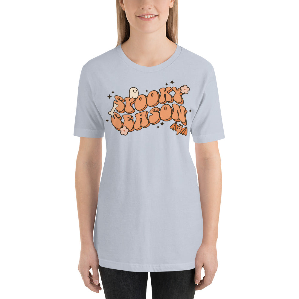 Spooky Season Ghost Bat Halloween Vibes Unisex t-shirt