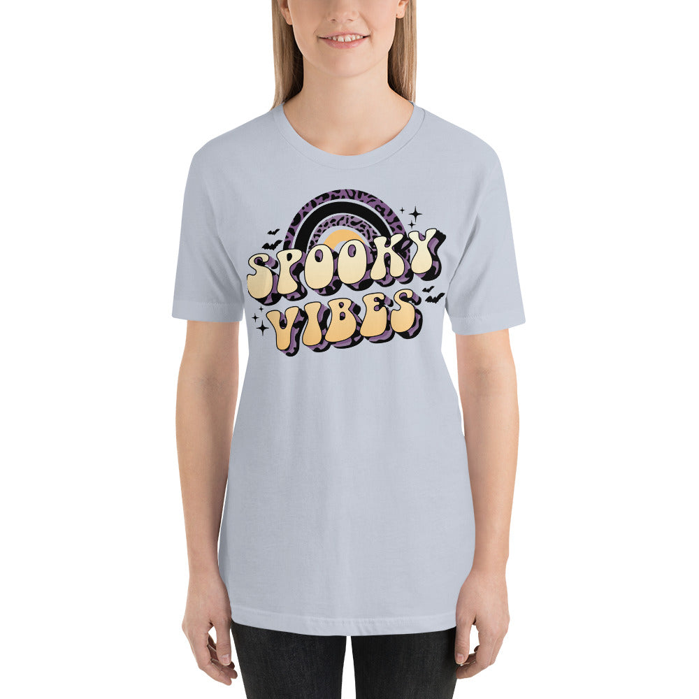 Spooky Vibes Leopard Print Halloween Unisex t-shirt