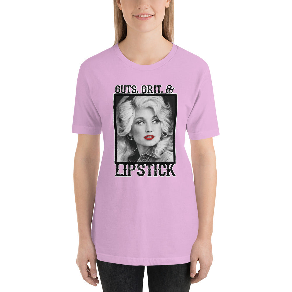 Guts Grit Lipstick Dolly Country Unisex t-shirt