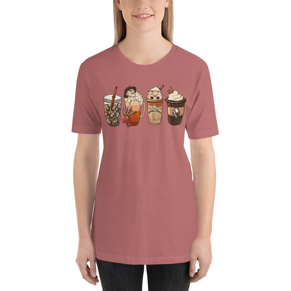 Scary Coffee and Lattes Halloween Unisex t-shirt