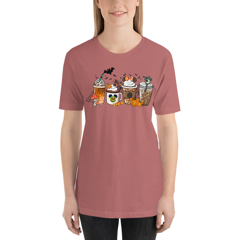Spooky Mouse Coffee and Lattes Pumpkin Spice Halloween Unisex t-shirt