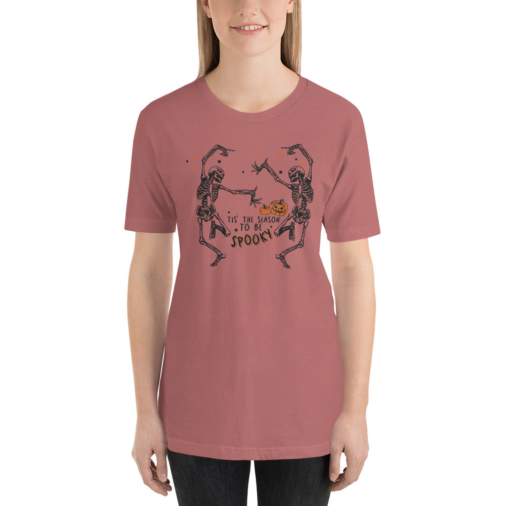 Retro Halloween T-Shirt, Vintage Skeleton T-Shirt, Spooky Season T-Shirt Bella Canvas t-shirt