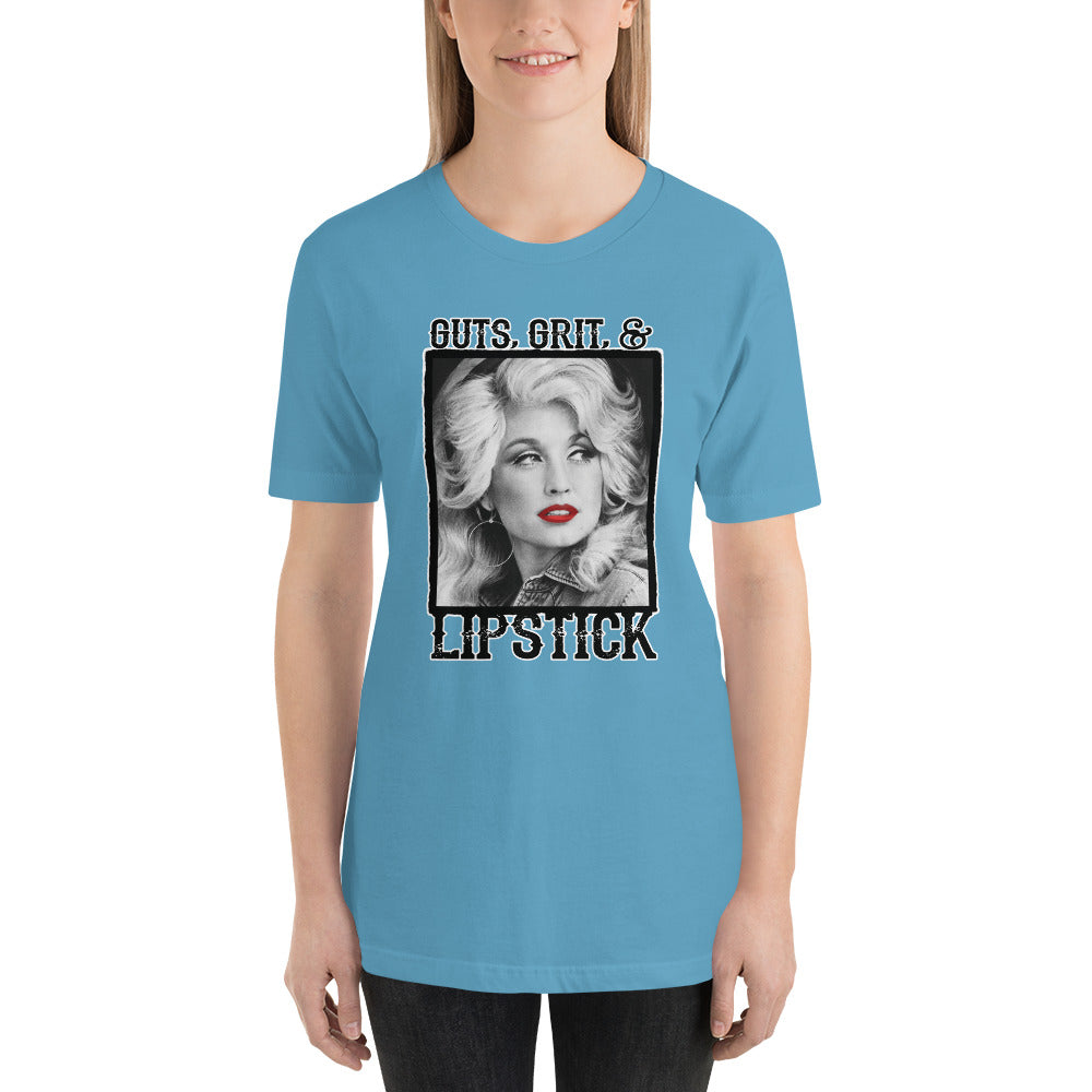 Guts Grit Lipstick Dolly Country Unisex t-shirt