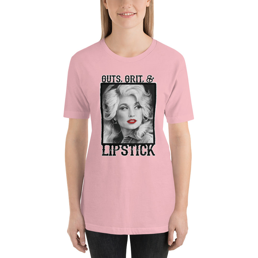 Guts Grit Lipstick Dolly Country Unisex t-shirt