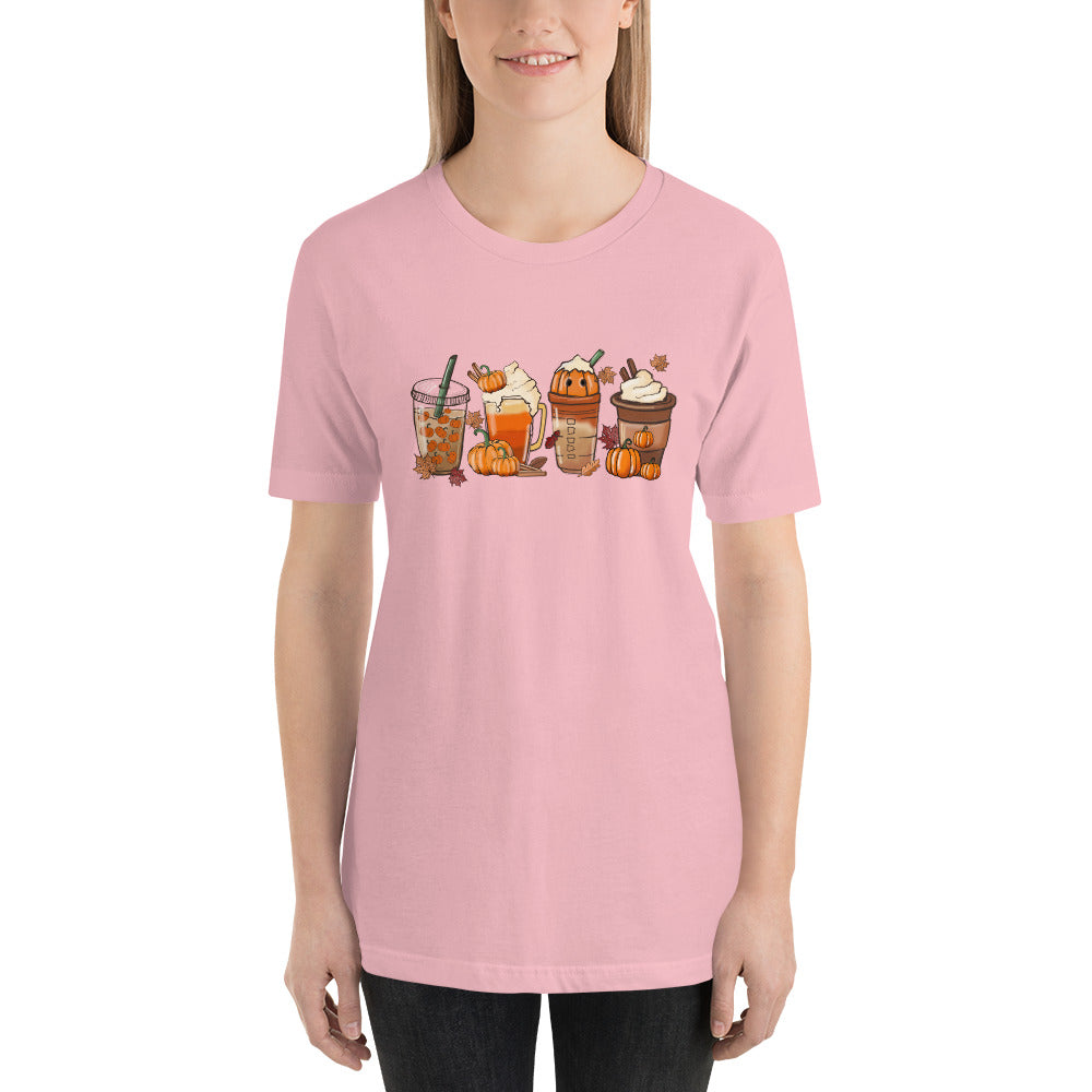 Coffee Latte Drink Cozy Halloween Unisex t-shirt