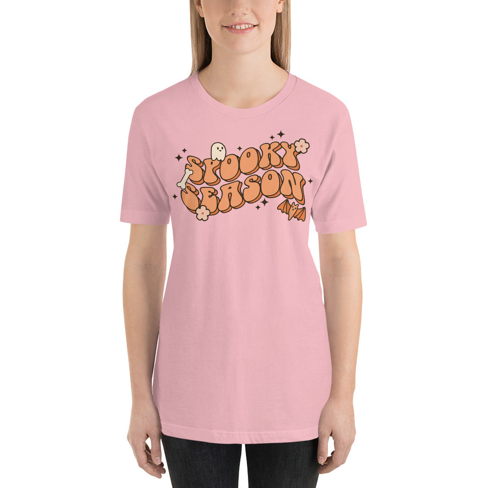 Spooky Season Ghost Bat Halloween Vibes Unisex t-shirt