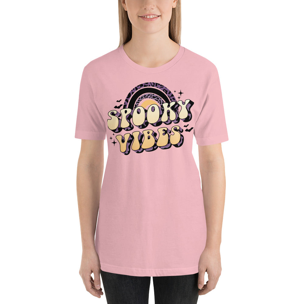Spooky Vibes Leopard Print Halloween Unisex t-shirt