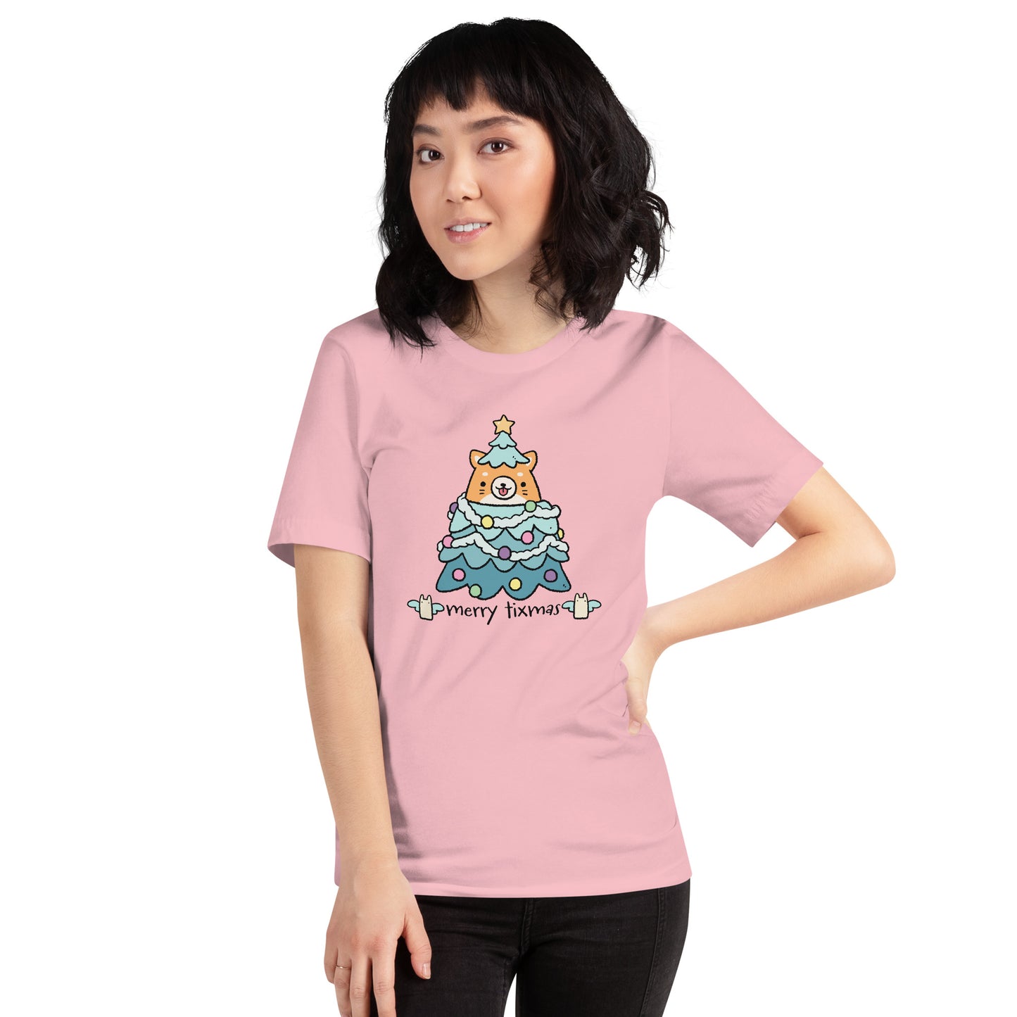 Tixee - Merry Tixmas Corgi Twee Unisex t-shirt