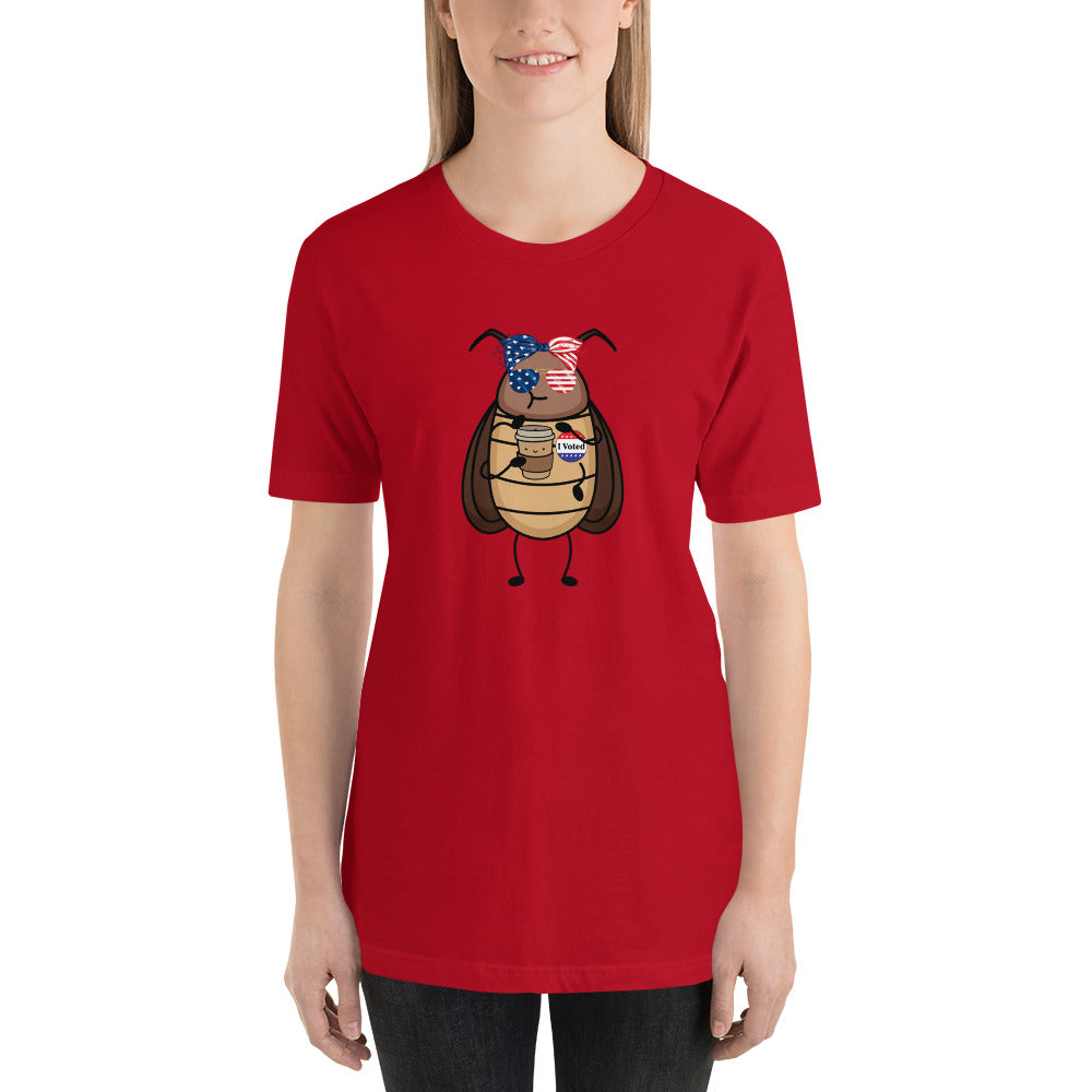 Suburban Cockroach - I Voted Single Bow/Glasses Unisex t-shirt
