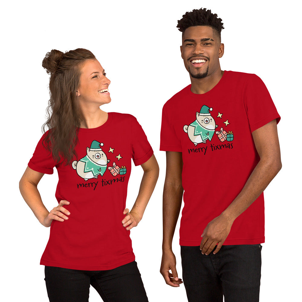 Tixee - Meowy Tixmas Elf Cat Unisex t-shirt