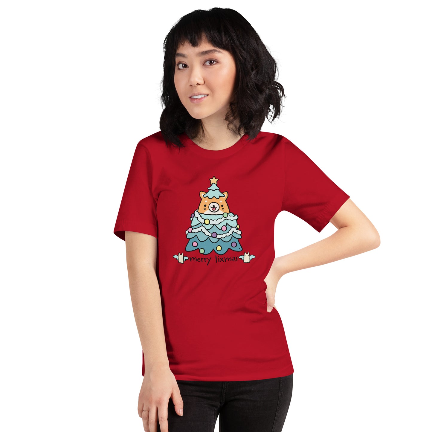 Tixee - Merry Tixmas Corgi Twee Unisex t-shirt