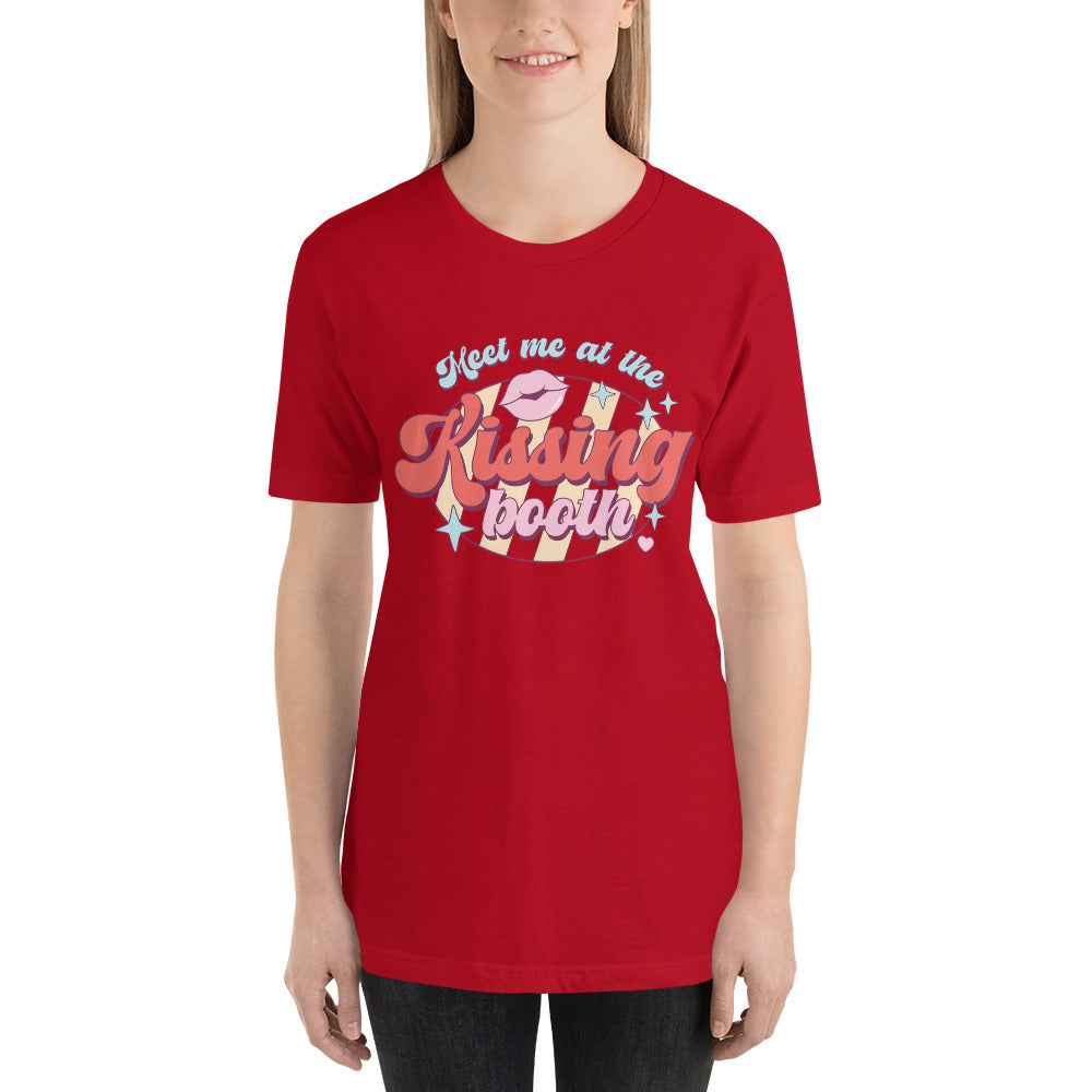 Meet Me At The Kissing Booth Valentines Day Unisex t-shirt