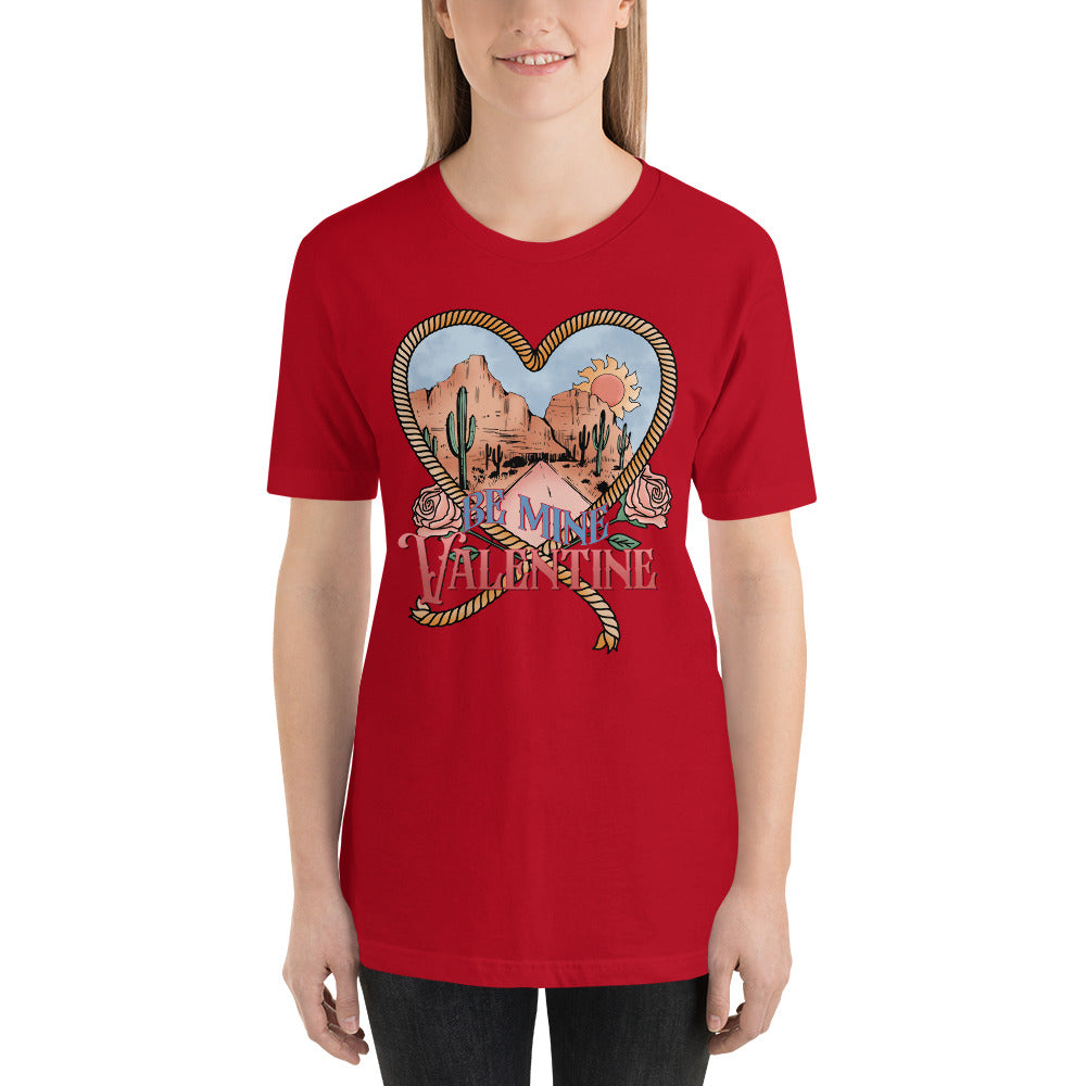 Be My Valentine Country Southern Cowboy Valentines Day Unisex t-shirt