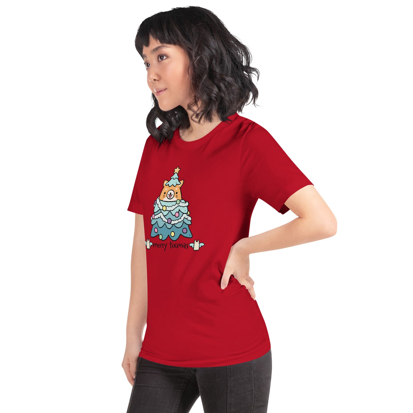Tixee - Merry Tixmas Corgi Twee Unisex t-shirt