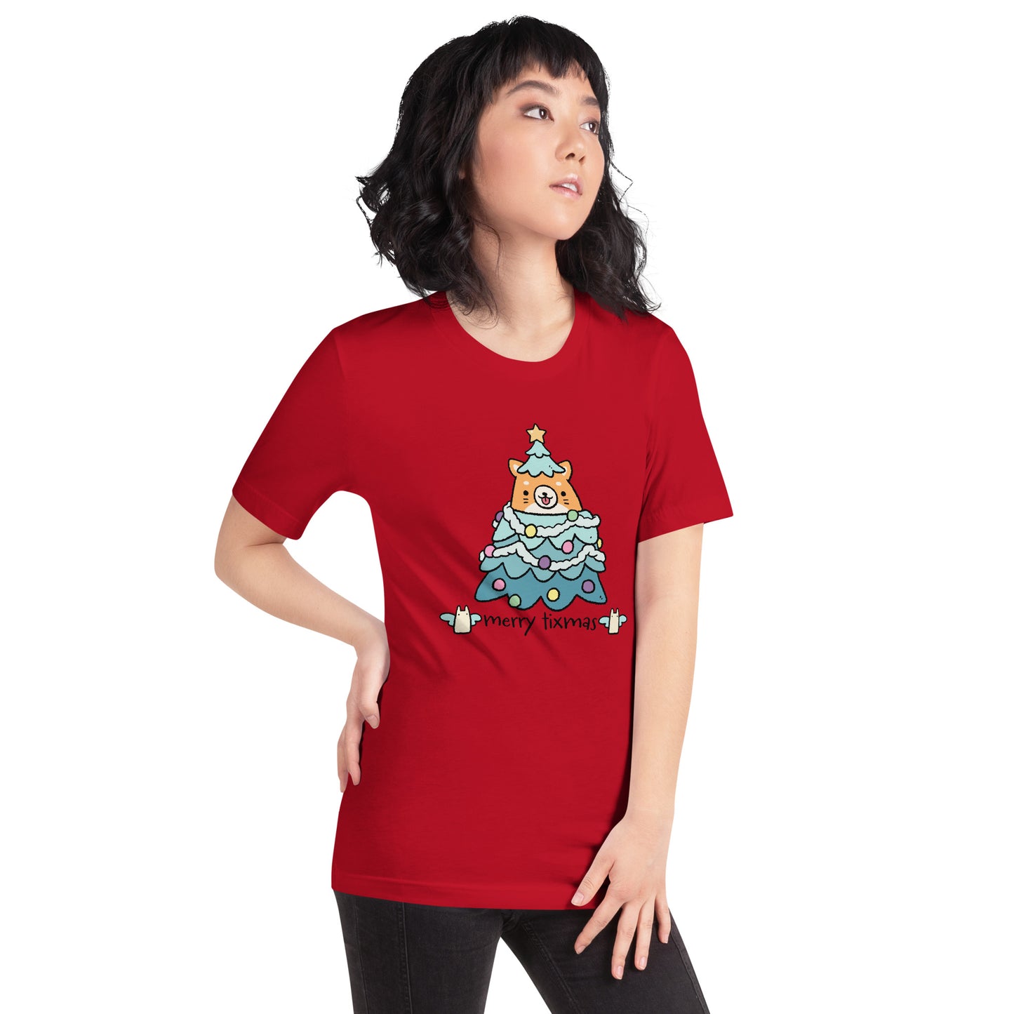 Tixee - Merry Tixmas Corgi Twee Unisex t-shirt