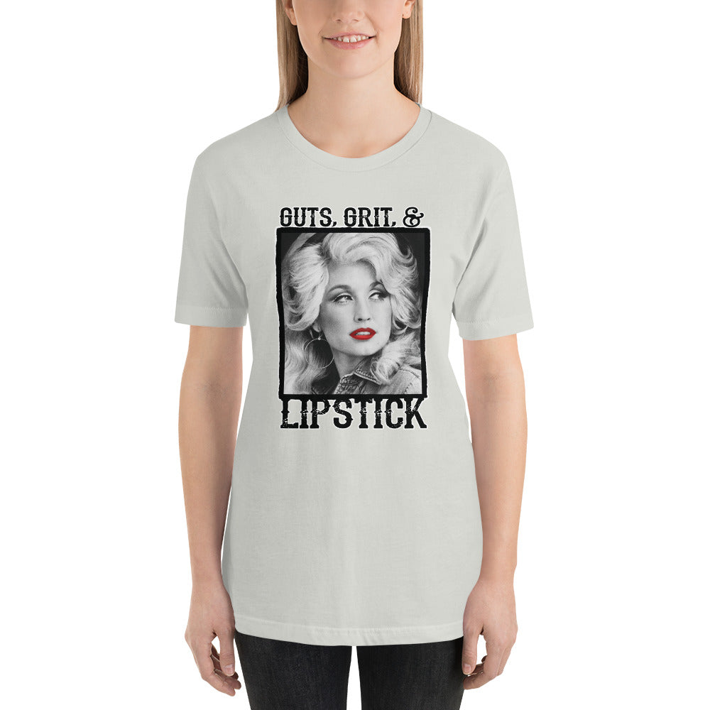 Guts Grit Lipstick Dolly Country Unisex t-shirt