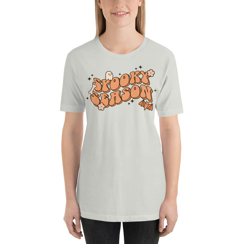 Spooky Season Ghost Bat Halloween Vibes Unisex t-shirt