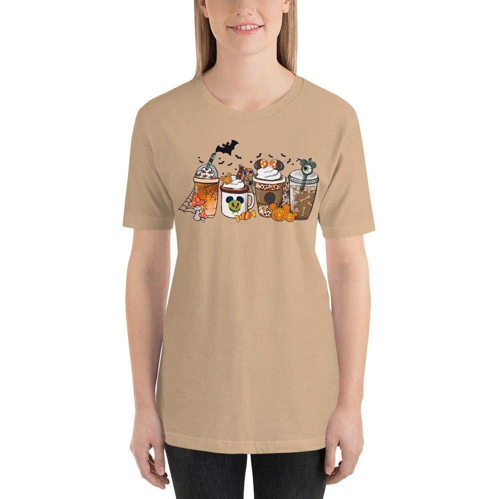 Spooky Mouse Coffee and Lattes Pumpkin Spice Halloween Unisex t-shirt