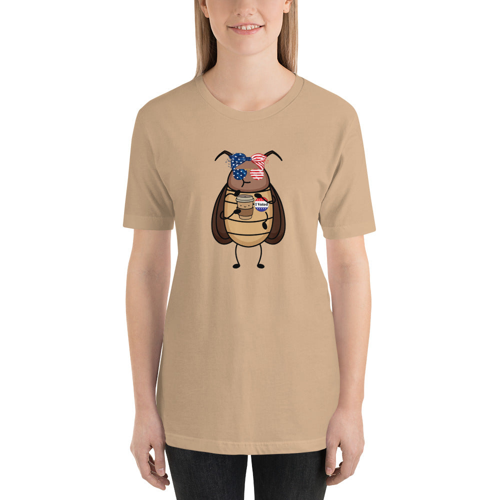 Suburban Cockroach - I Voted Single Bow/Glasses Unisex t-shirt