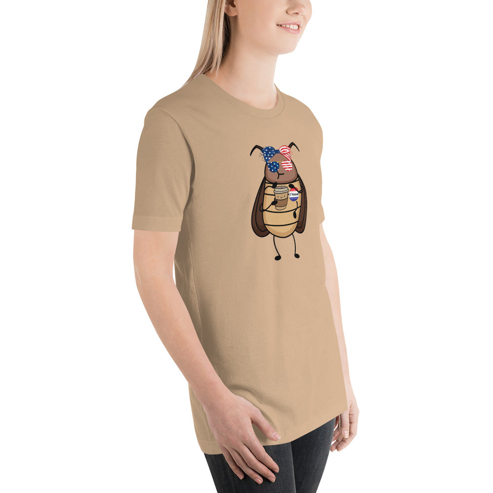 Suburban Cockroach - I Voted Single Bow/Glasses Unisex t-shirt
