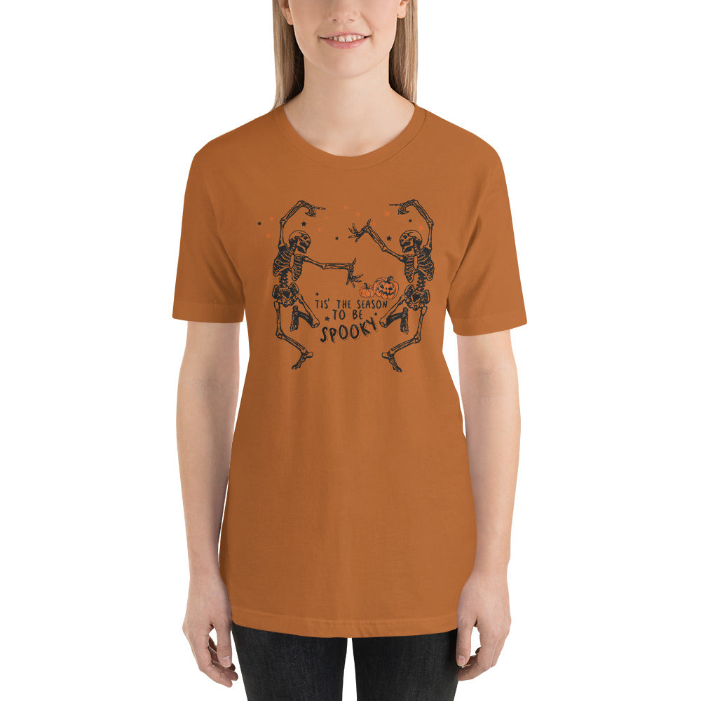 Retro Halloween T-Shirt, Vintage Skeleton T-Shirt, Spooky Season T-Shirt Bella Canvas t-shirt