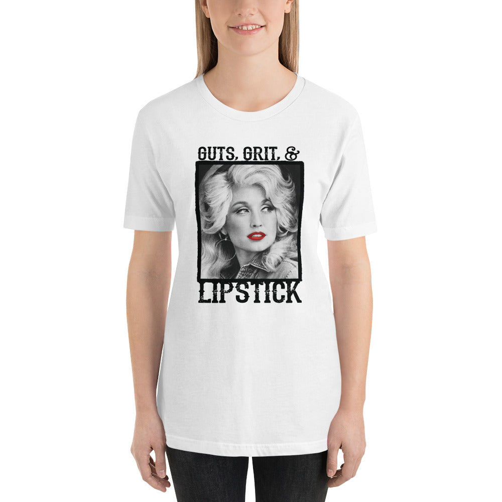 Guts Grit Lipstick Dolly Country Unisex t-shirt