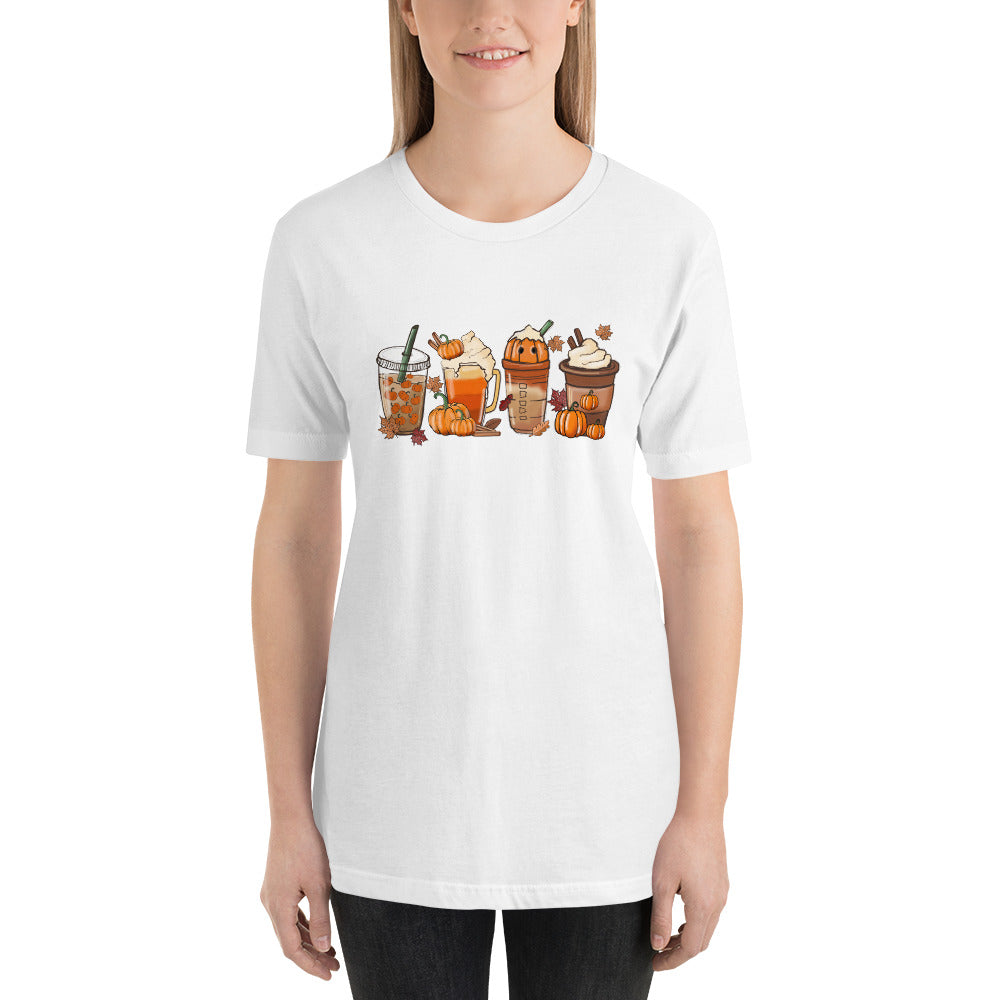 Coffee Latte Drink Cozy Halloween Unisex t-shirt