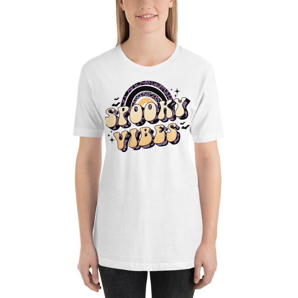 Spooky Vibes Leopard Print Halloween Unisex t-shirt