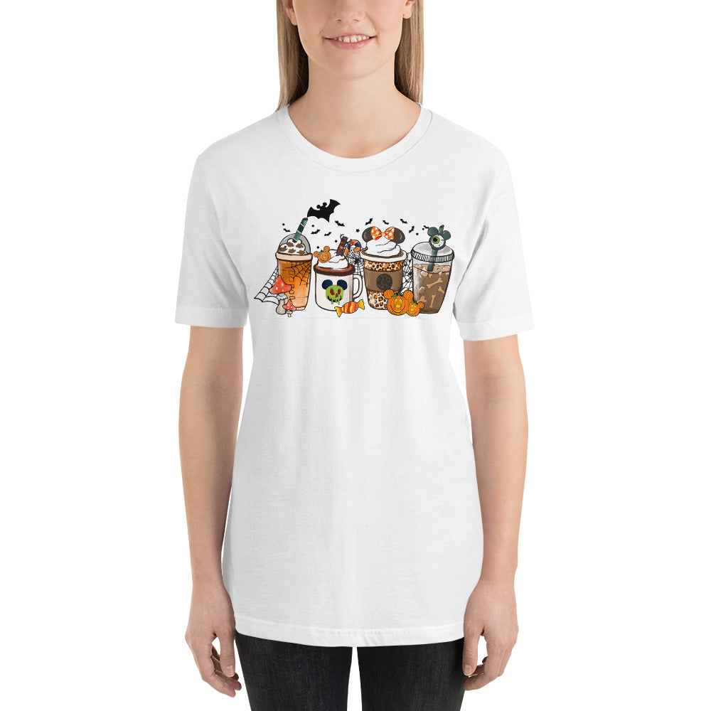 Spooky Mouse Coffee and Lattes Pumpkin Spice Halloween Unisex t-shirt