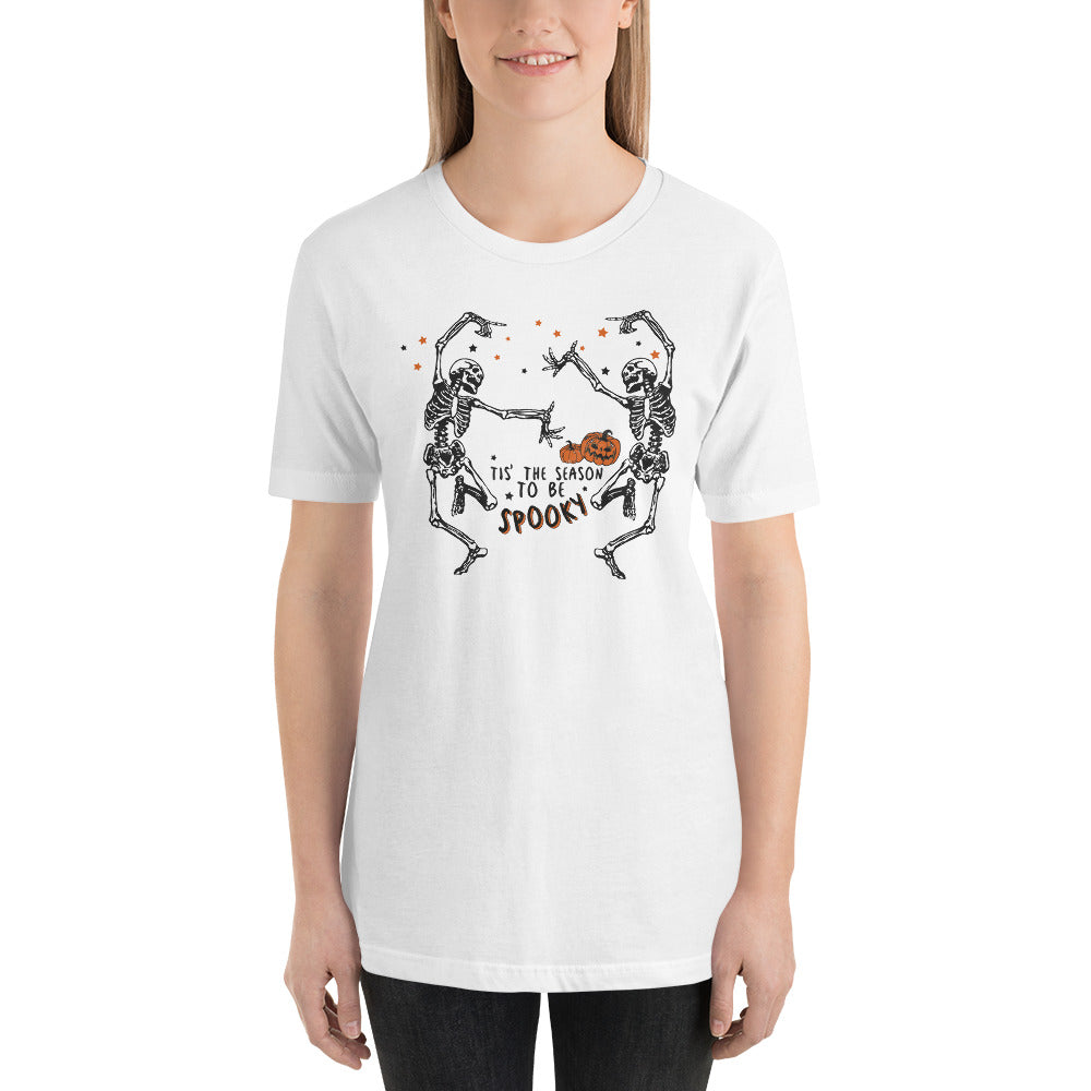 Retro Halloween T-Shirt, Vintage Skeleton T-Shirt, Spooky Season T-Shirt Bella Canvas t-shirt
