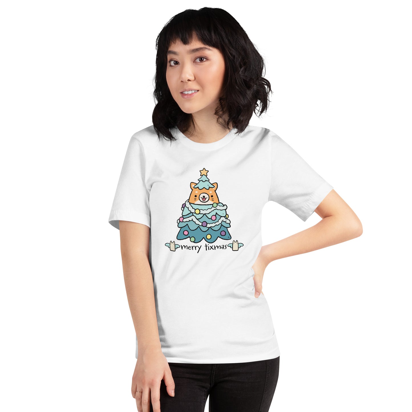 Tixee - Merry Tixmas Corgi Twee Unisex t-shirt