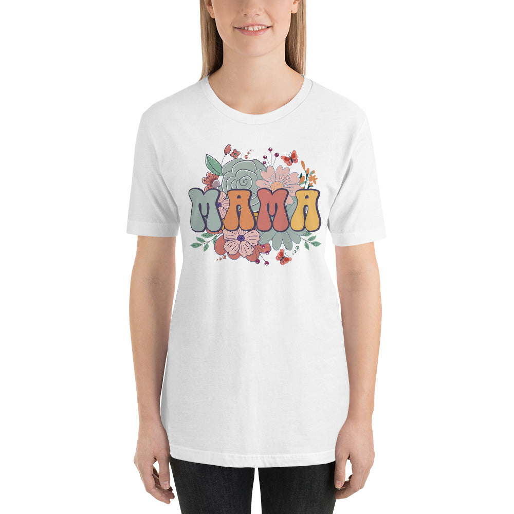 Mama with Flower Border Unisex t-shirt