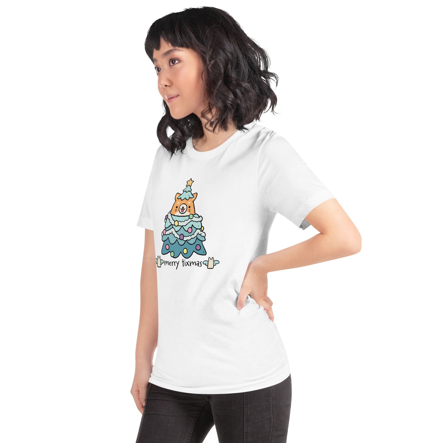 Tixee - Merry Tixmas Corgi Twee Unisex t-shirt
