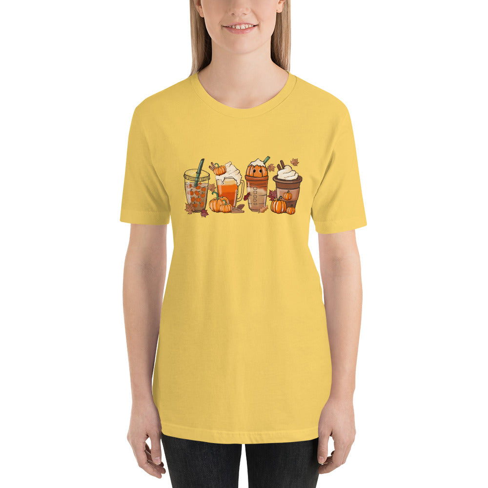 Coffee Latte Drink Cozy Halloween Unisex t-shirt