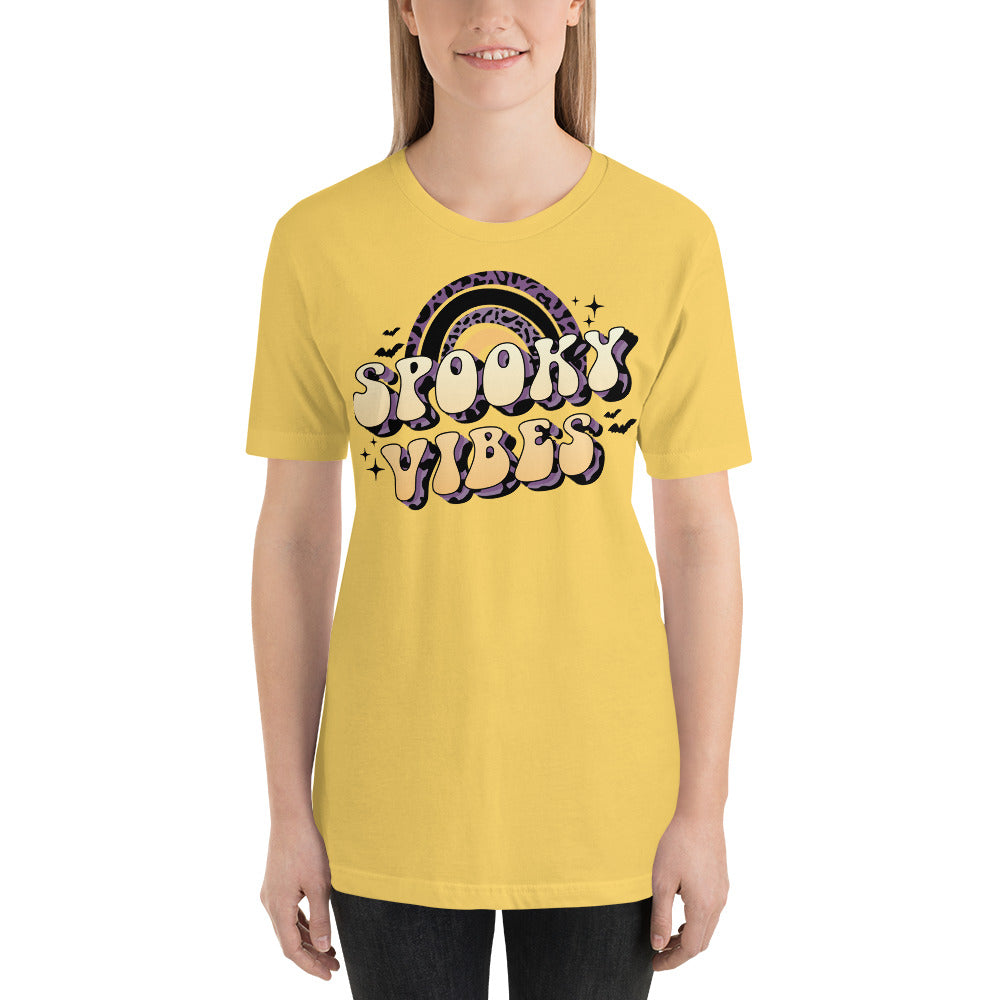 Spooky Vibes Leopard Print Halloween Unisex t-shirt