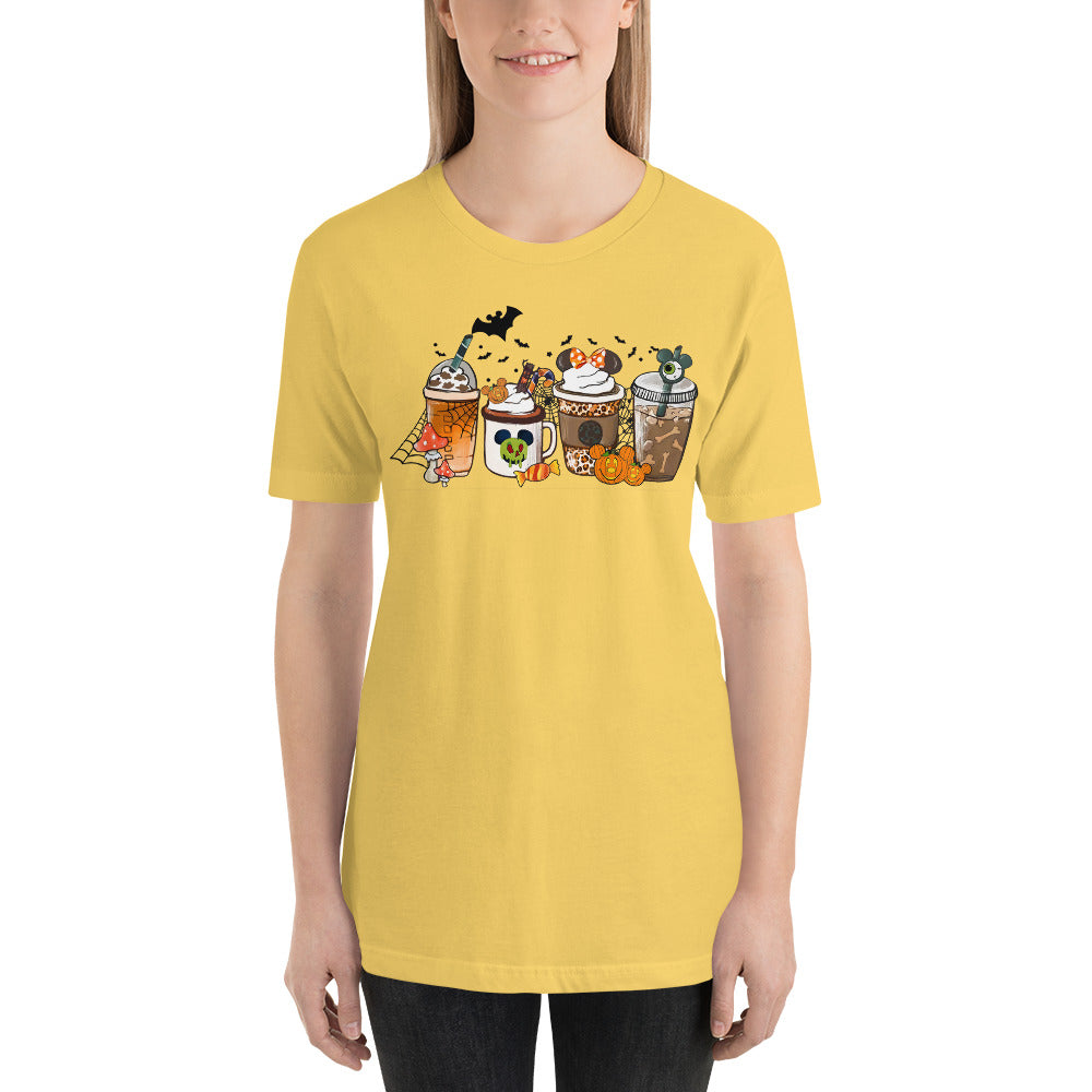 Spooky Mouse Coffee and Lattes Pumpkin Spice Halloween Unisex t-shirt